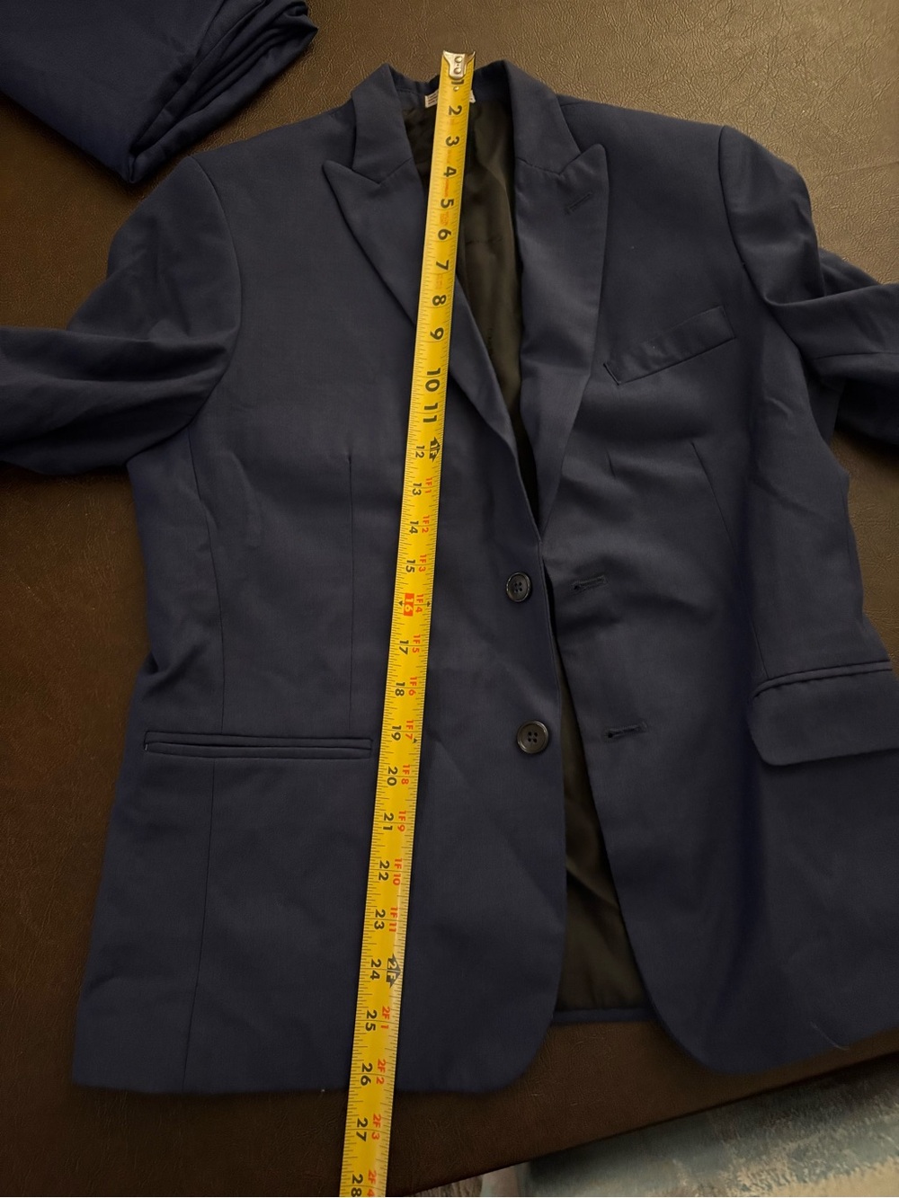 Calvin Klein Boys 12 Husky Blue Suit - Two-Piece Blazer & Pants - Picture 14 of 16